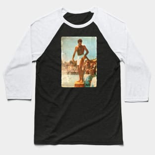 Black STYLE Tom Selleck Swiming Baseball T-Shirt